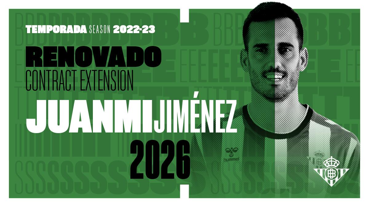 Juanmi renueva con el Real Betis hasta 2026