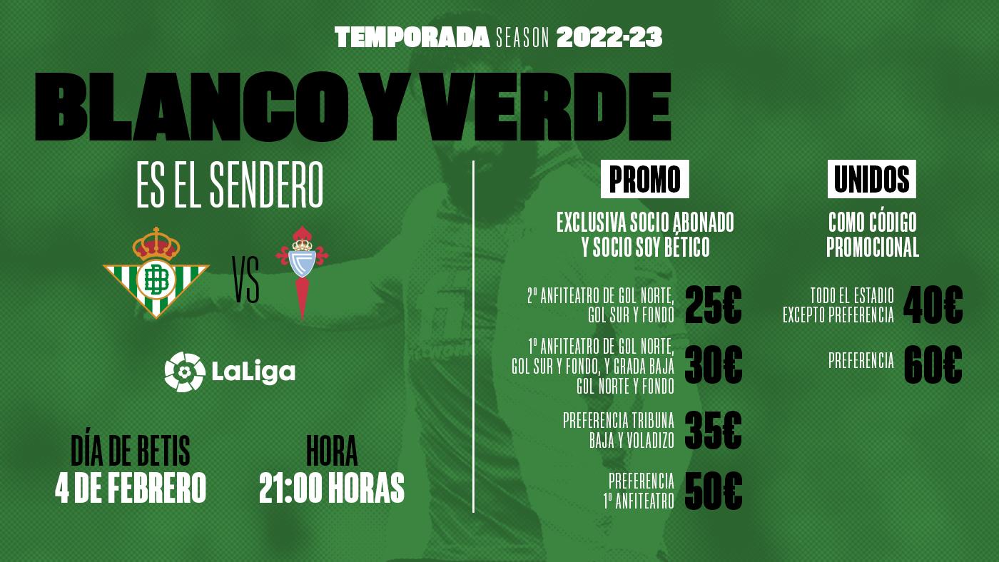 Promoción de entradas para el partido contra el RC Celta de Vigo