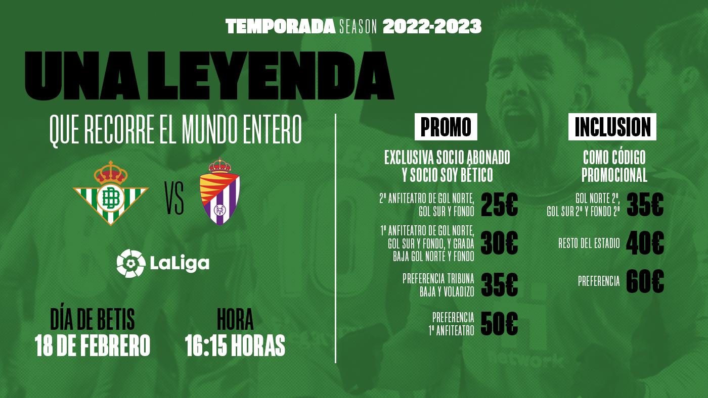 Promoción de entradas para el partido contra el Real Valladolid