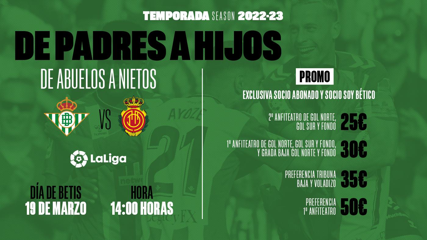 Promoción de entradas para el partido contra el RCD Mallorca