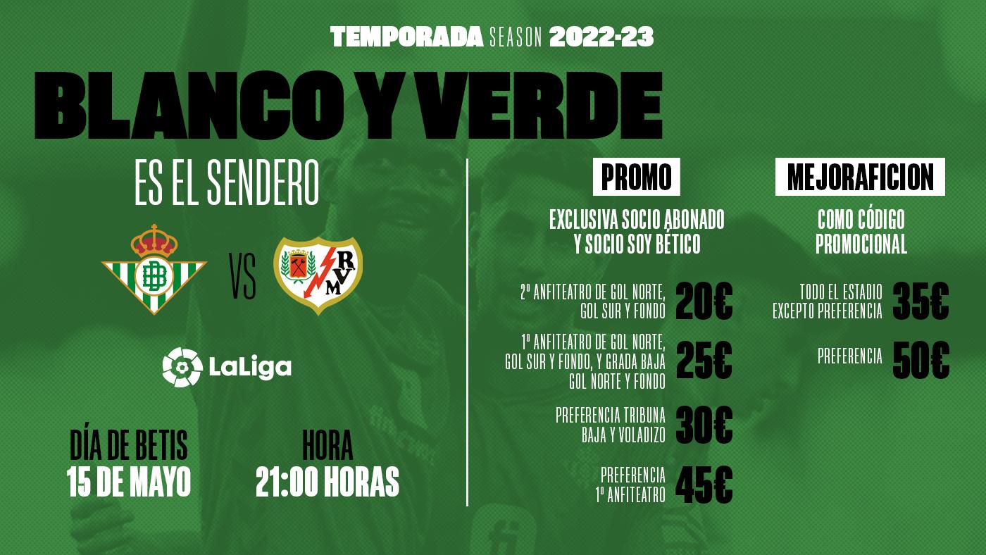 Promoción de entradas para el partido contra el Rayo Vallecano