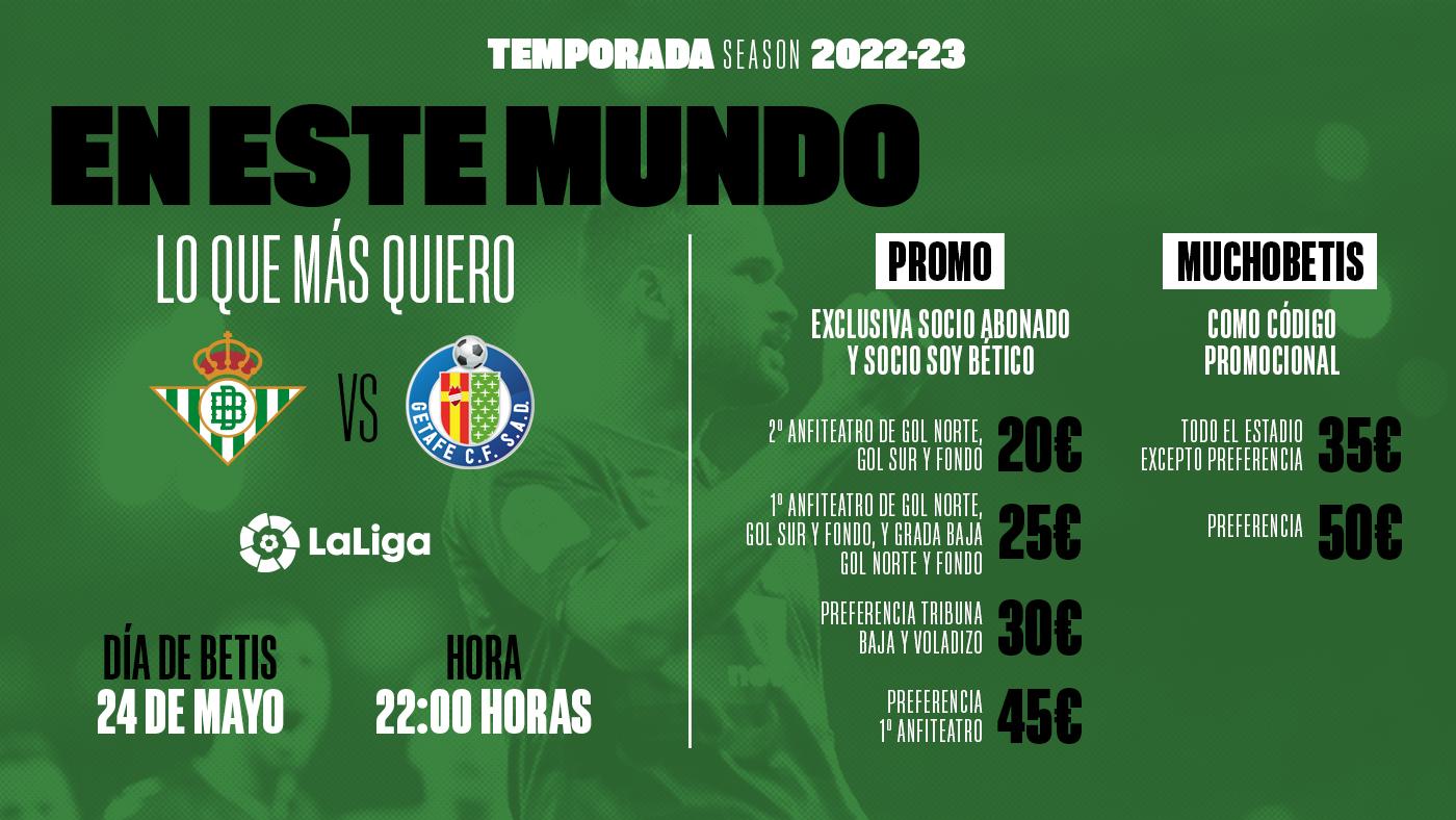 Promoción de entradas para el partido contra el Getafe