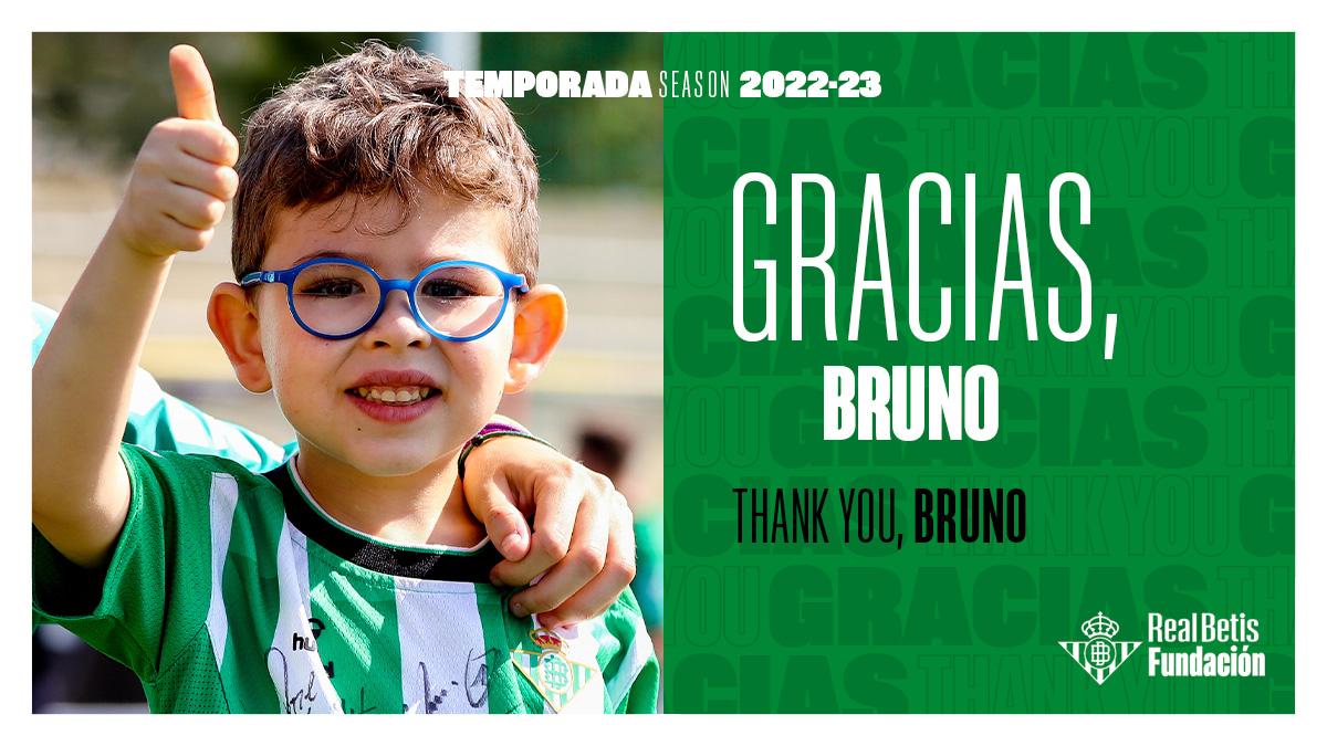 El Real Betis homenajea a Bruno Escandell en su último día como Fichaje Estrella de la Fundación