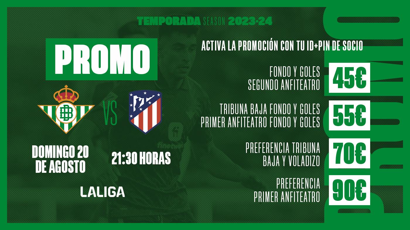 Promoción de entradas para el partido contra el Atlético de Madrid