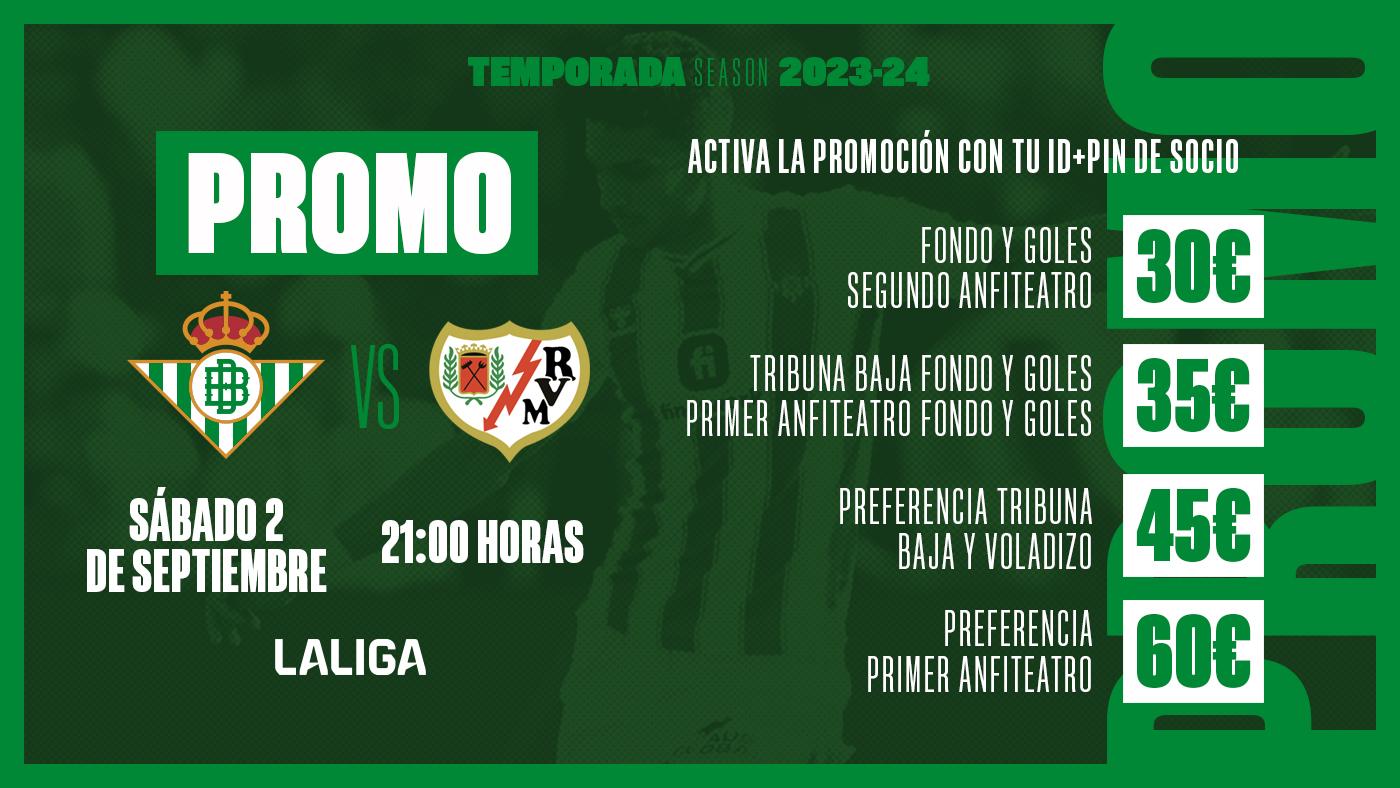 Promoción de entradas para el partido contra el Rayo Vallecano