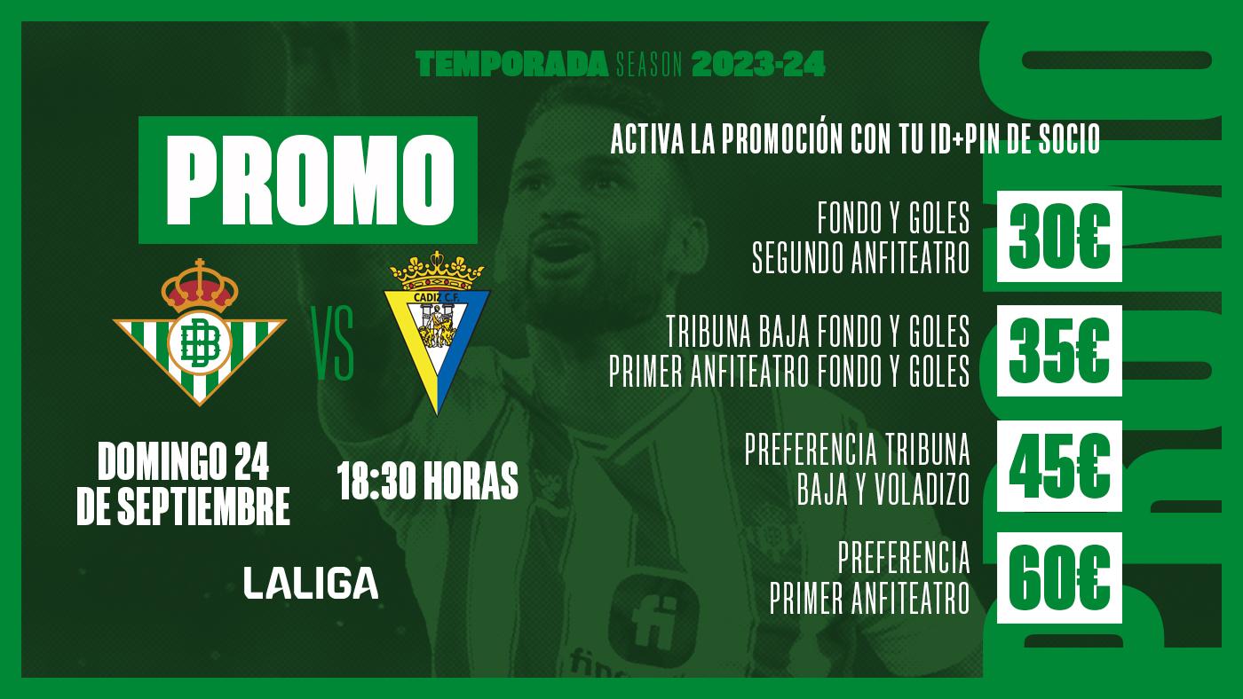 Promoción de entradas para el partido contra el Cádiz CF