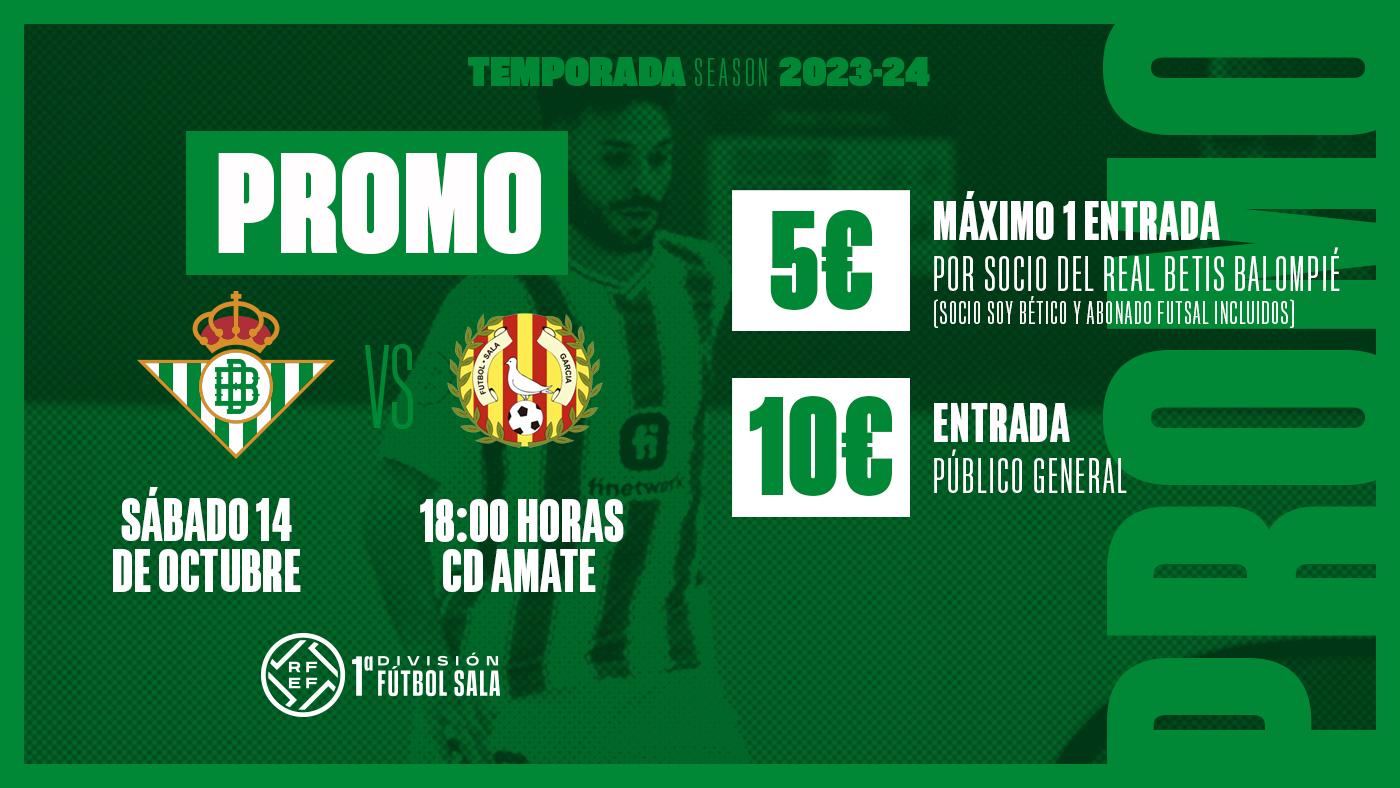 Entradas a 5€ y 10€ para el Real Betis Futsal - Industrias Santa Coloma