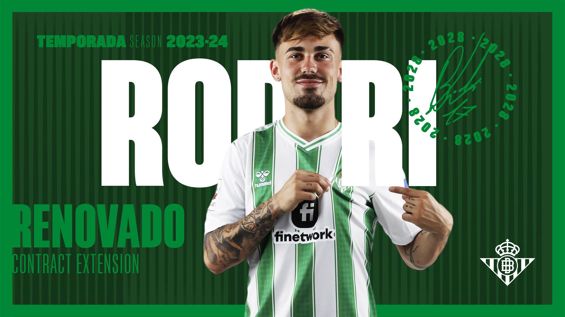 Rodri Sánchez renueva su contrato con el Real Betis