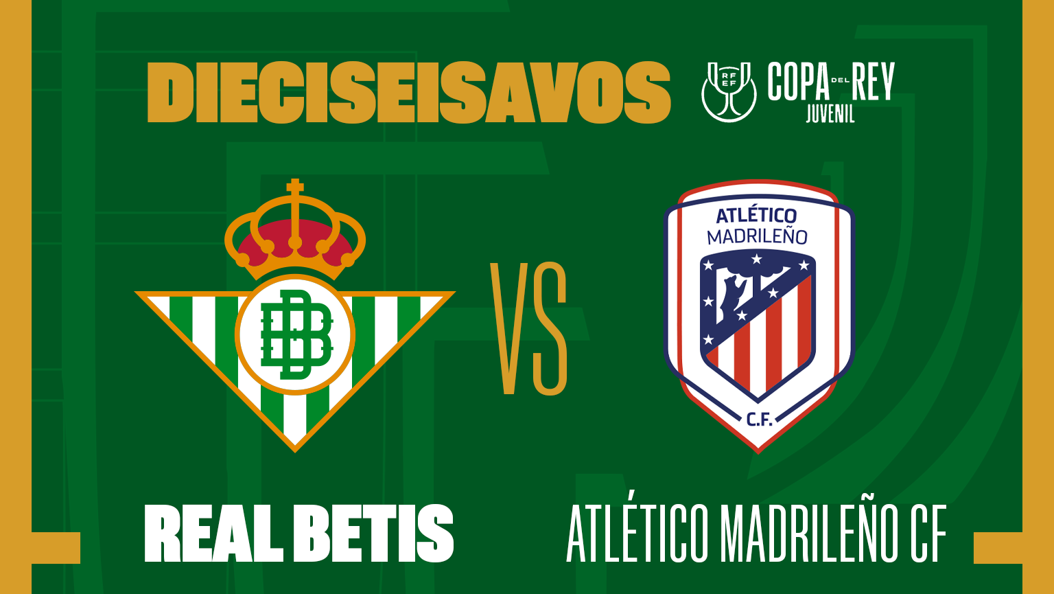 Los dieciseisavos de la Copa del Rey Juvenil, el domingo 7 de enero a las 16:00 horas