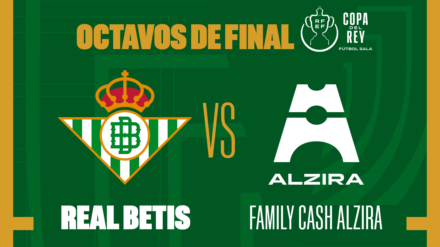 El Real Betis - Alzira FS se jugará el miércoles 17 de enero a las 20:30 horas