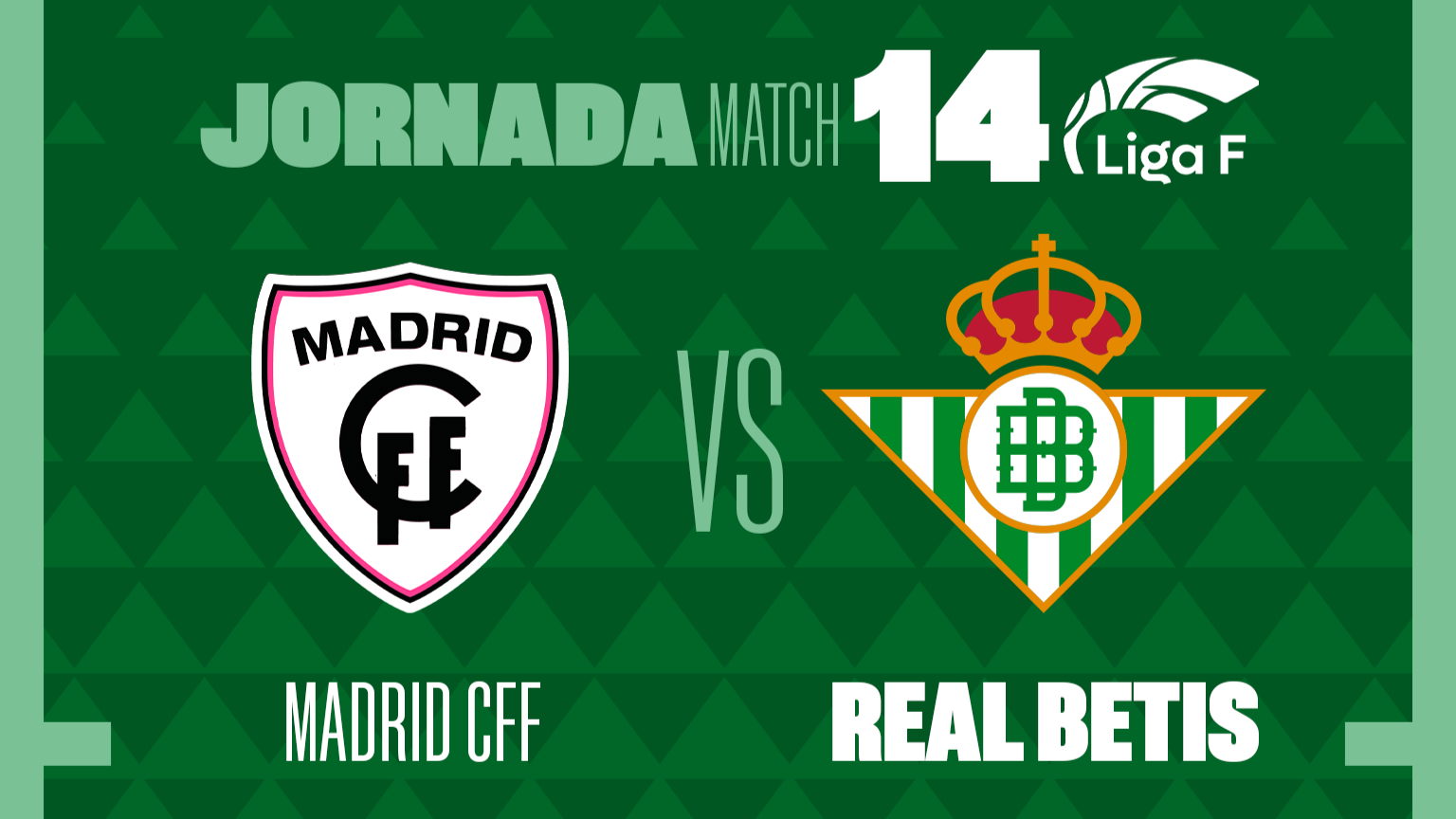 Madrid CFF - Real Betis Féminas, sábado 20 de enero a las 16:30 horas