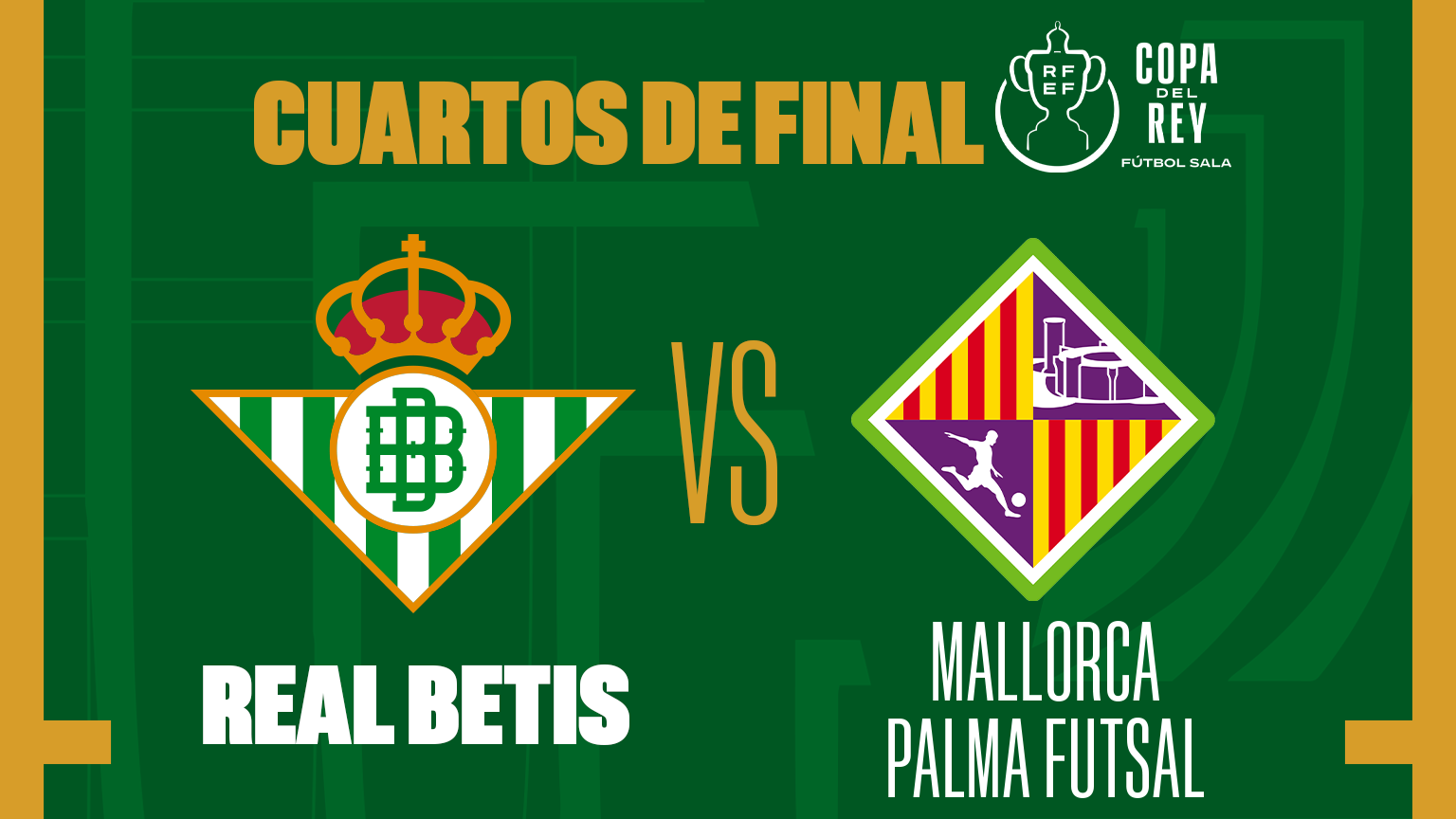 El Real Betis - Mallorca Palma Futsal se jugará el martes 20 de febero a las 21:30 horas