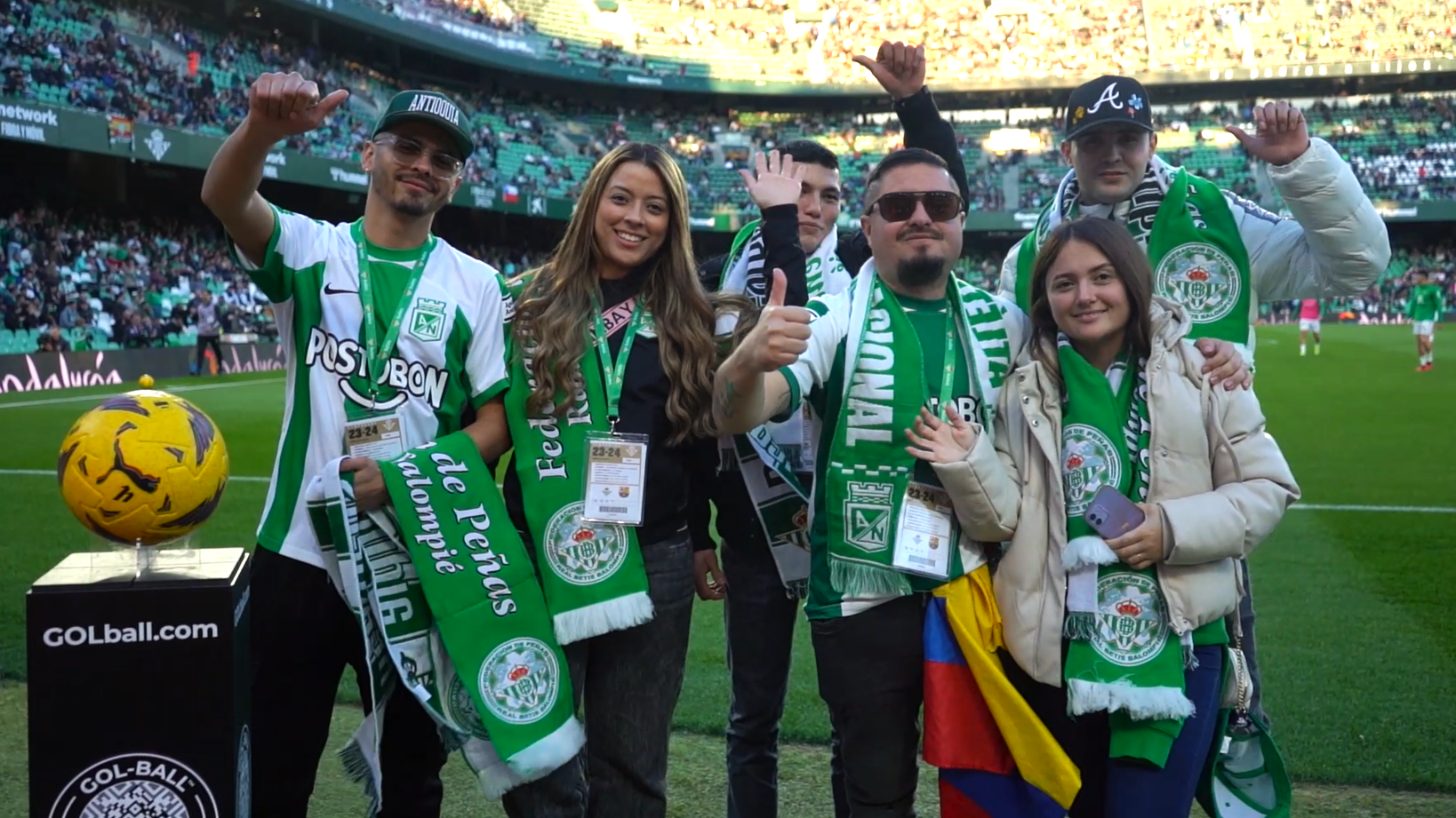 El Real Betis y al Atlético Nacional desarrollan acciones conjuntas entre sus aficionados