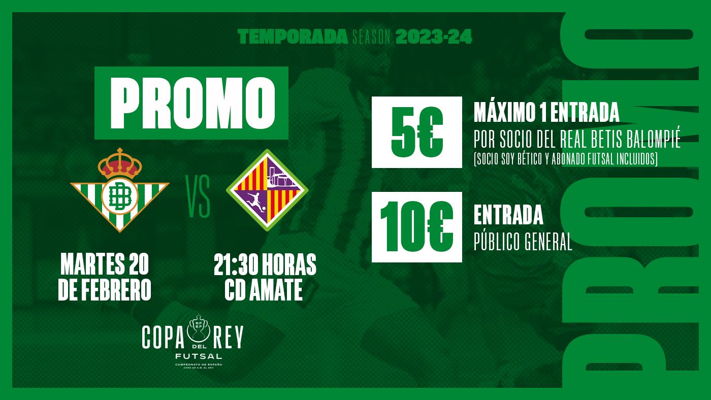 Entradas a 5&euro; y 10&euro; para el Betis Futsal - Mallorca Palma Futsal