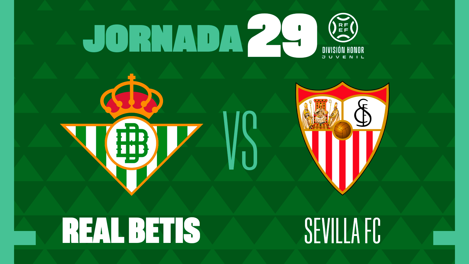El derbi Real Betis Balompié-Sevilla FC de División de Honor Juvenil, el miércoles 27 de marzo a las 12:00 horas