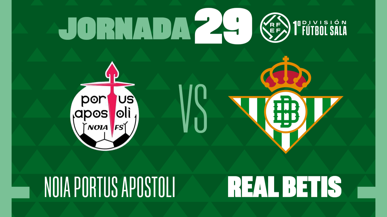 Noia Portus Apostoli - Real Betis Futsal, el sábado 4 de mayo a las 19:00 horas