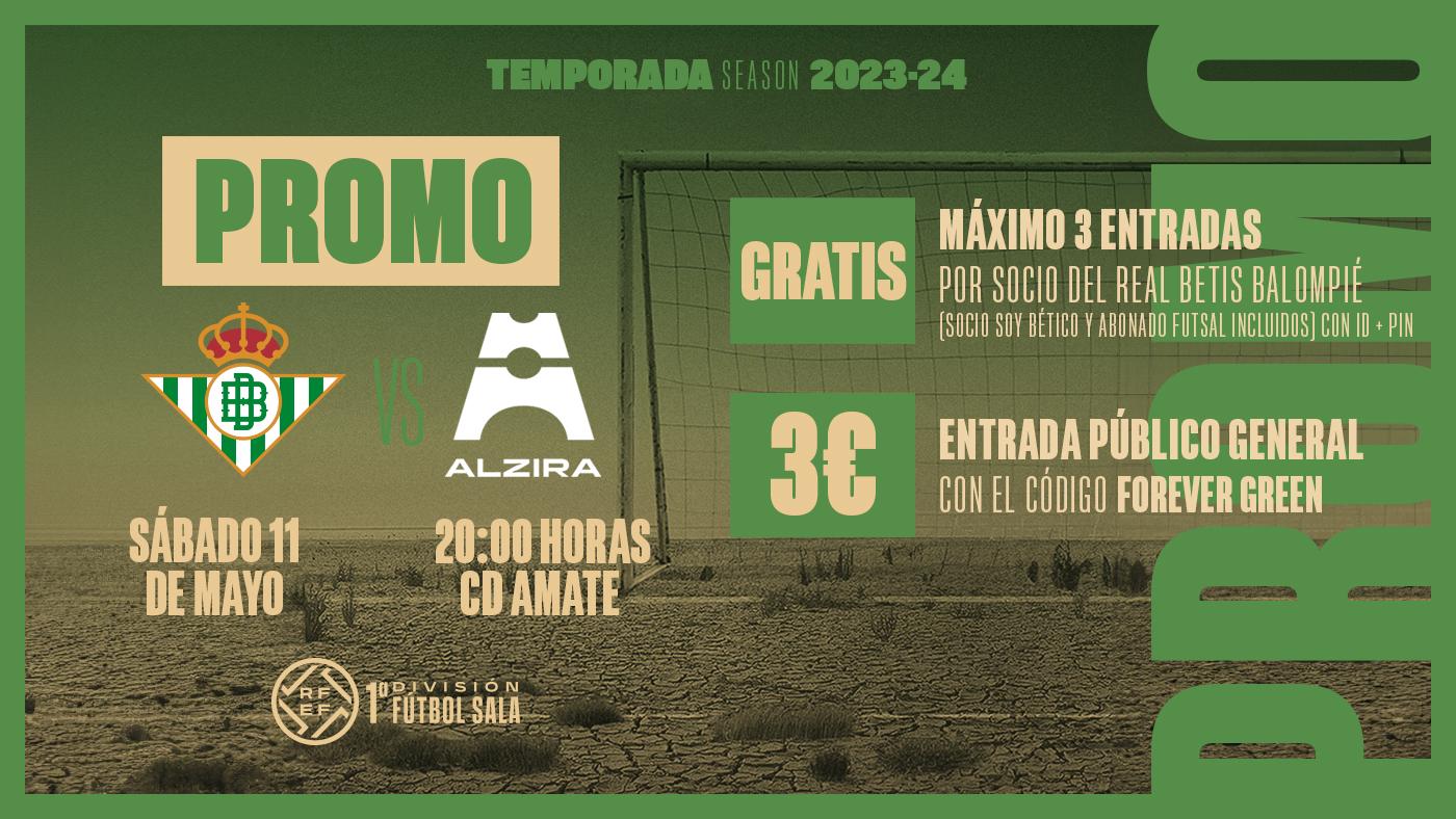 Entradas gratis para socios en el Real Betis Futsal - Family Cash Alzira