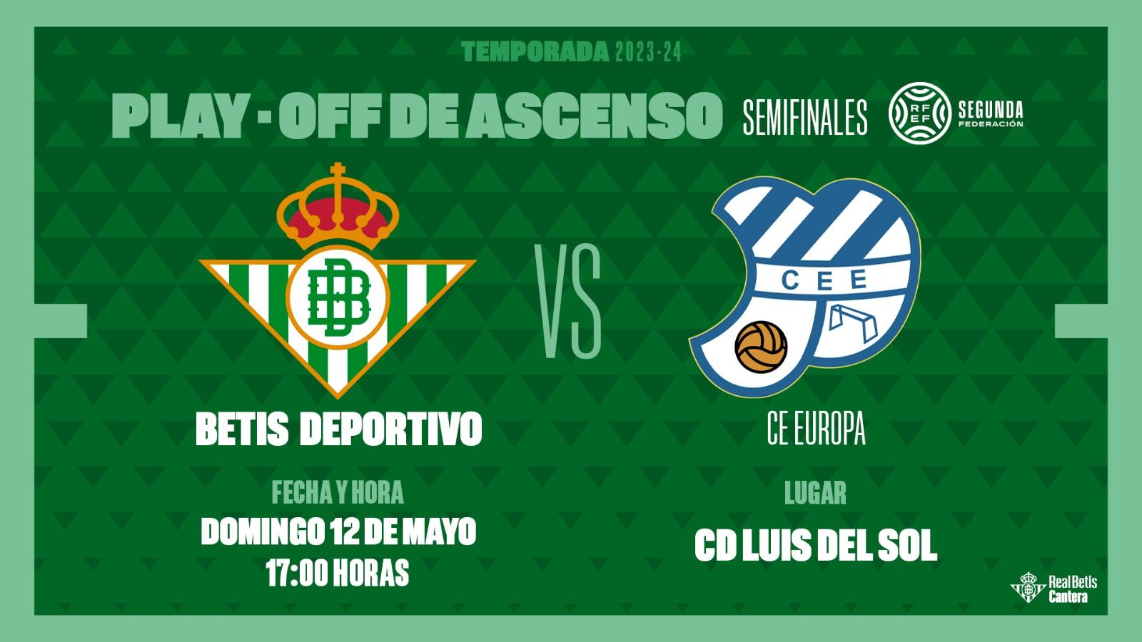 Abierto el plazo de solicitud de entradas para el Betis Deportivo-CE Europa