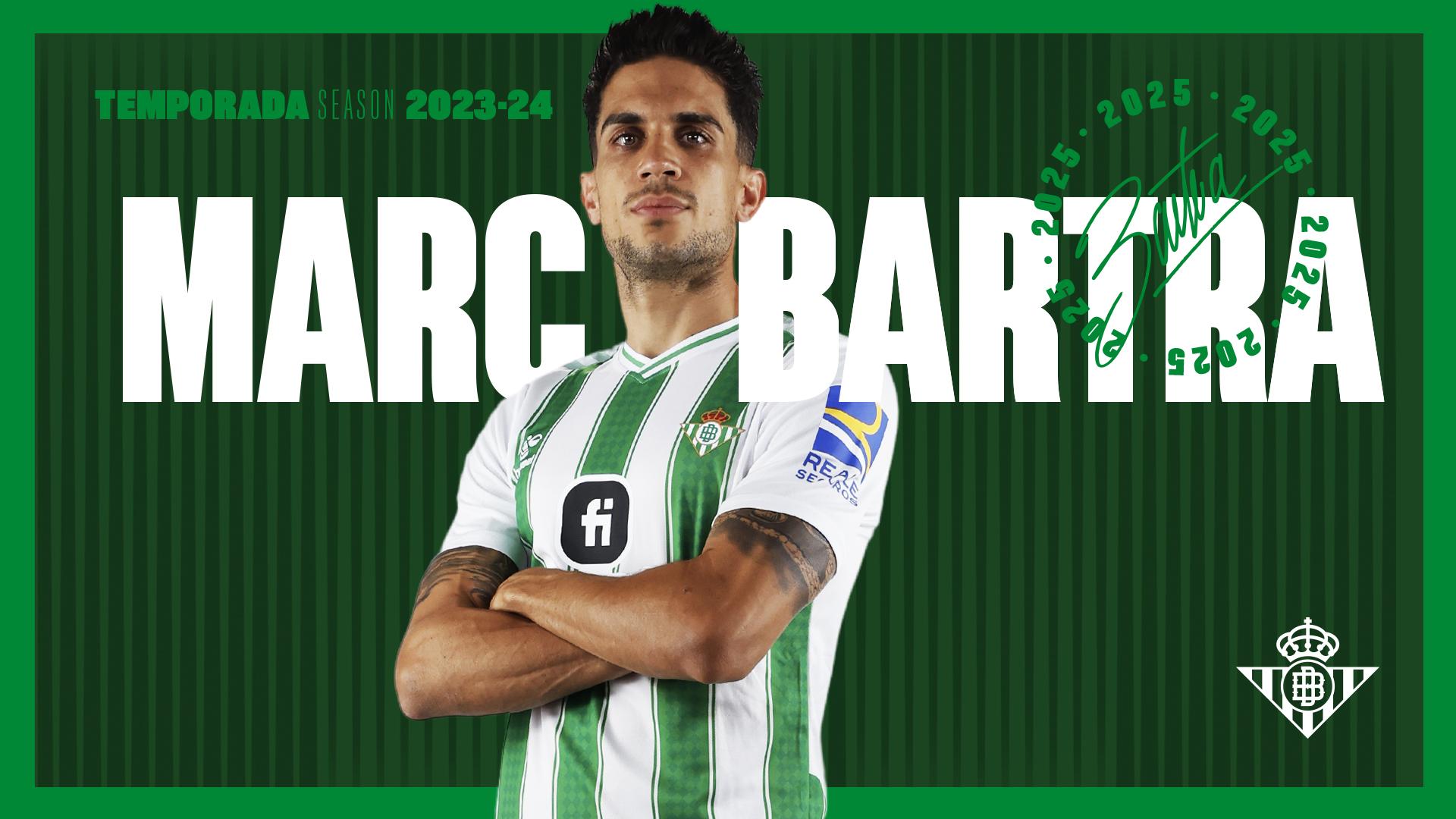 El Real Betis Balompié y Marc Bartra acuerdan prolongar un año más su vinculación