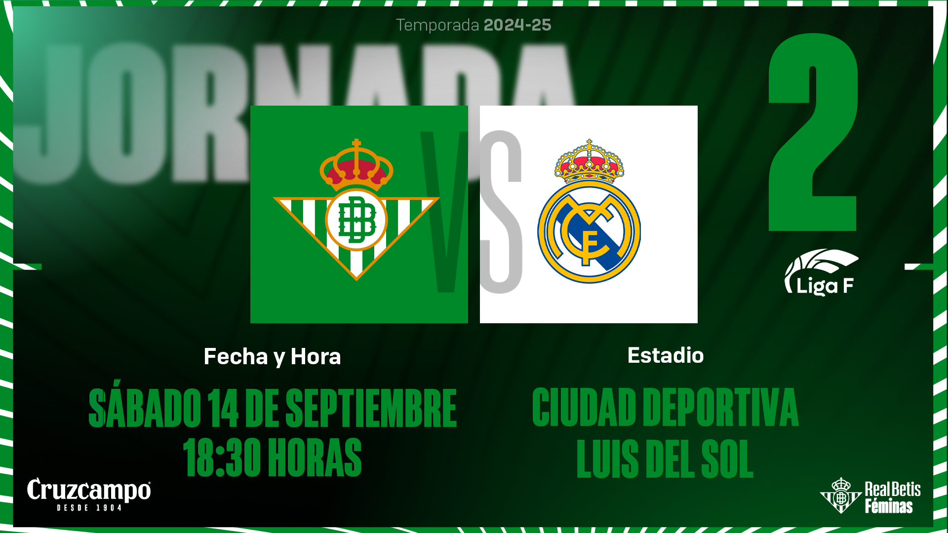 Real Betis Féminas - Real Madrid, sábado 14 de septiembre a las 18:30 horas