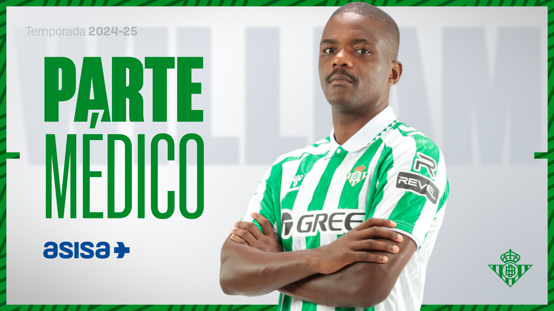 Parte médico de William Carvalho 