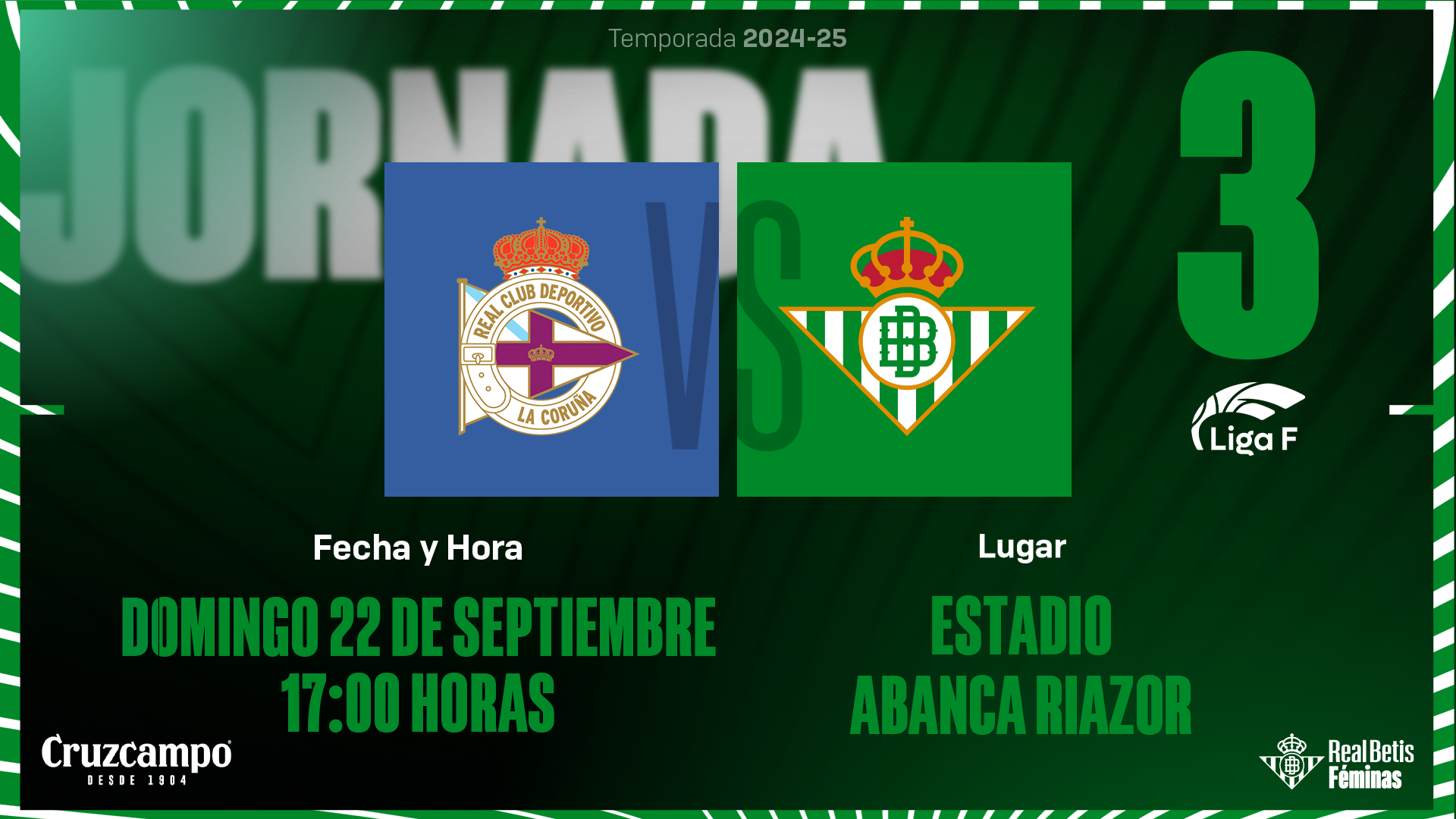 Deportivo Abanca - Real Betis Féminas, domingo 22 de septiembre a las 17:00 horas