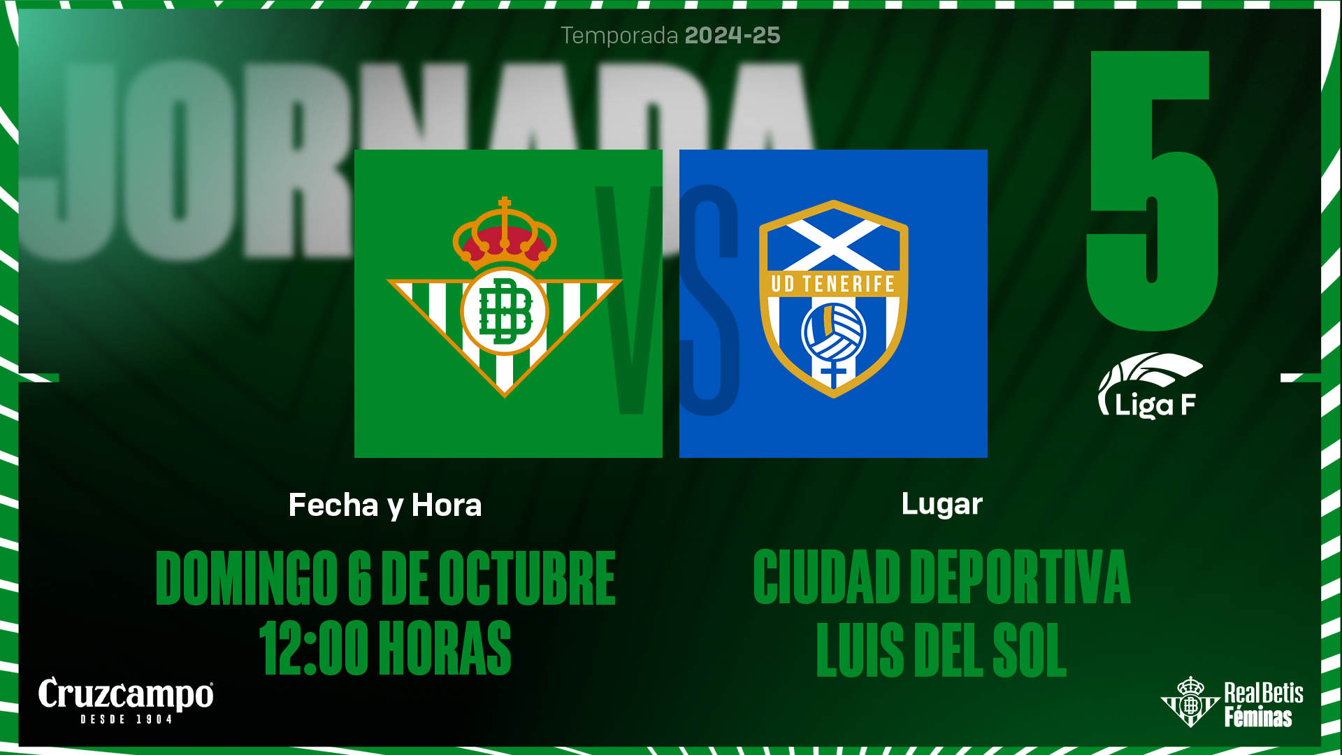 Real Betis Féminas - Costa Adeje Tenerife, domingo 6 de octubre a las 12:00 horas