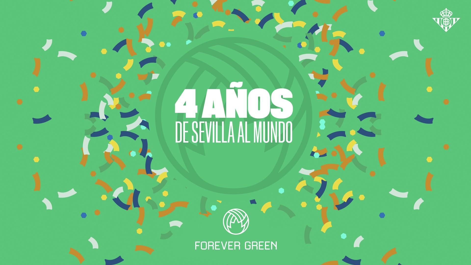 El Real Betis Balompié celebra el cuarto aniversario de Forever Green