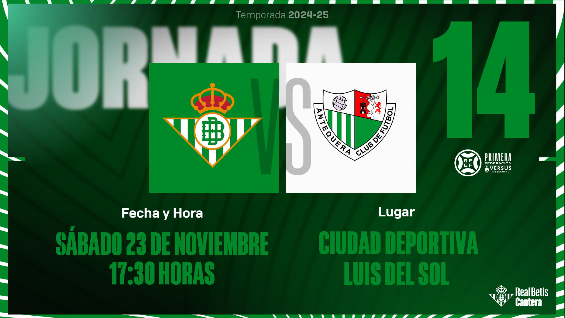 El Betis Deportivo-Antequera CF, el sábado 23 de noviembre a las 17:30