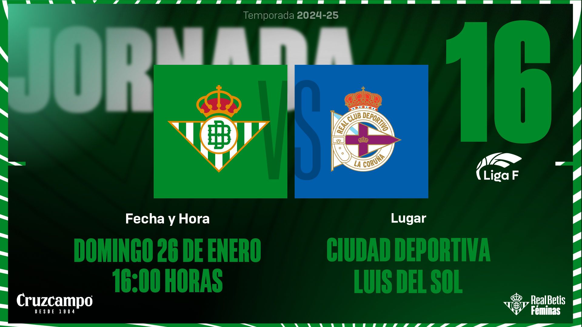 Real Betis Féminas - Deportivo Abanca, domingo 26 de enero a las 16:00 horas