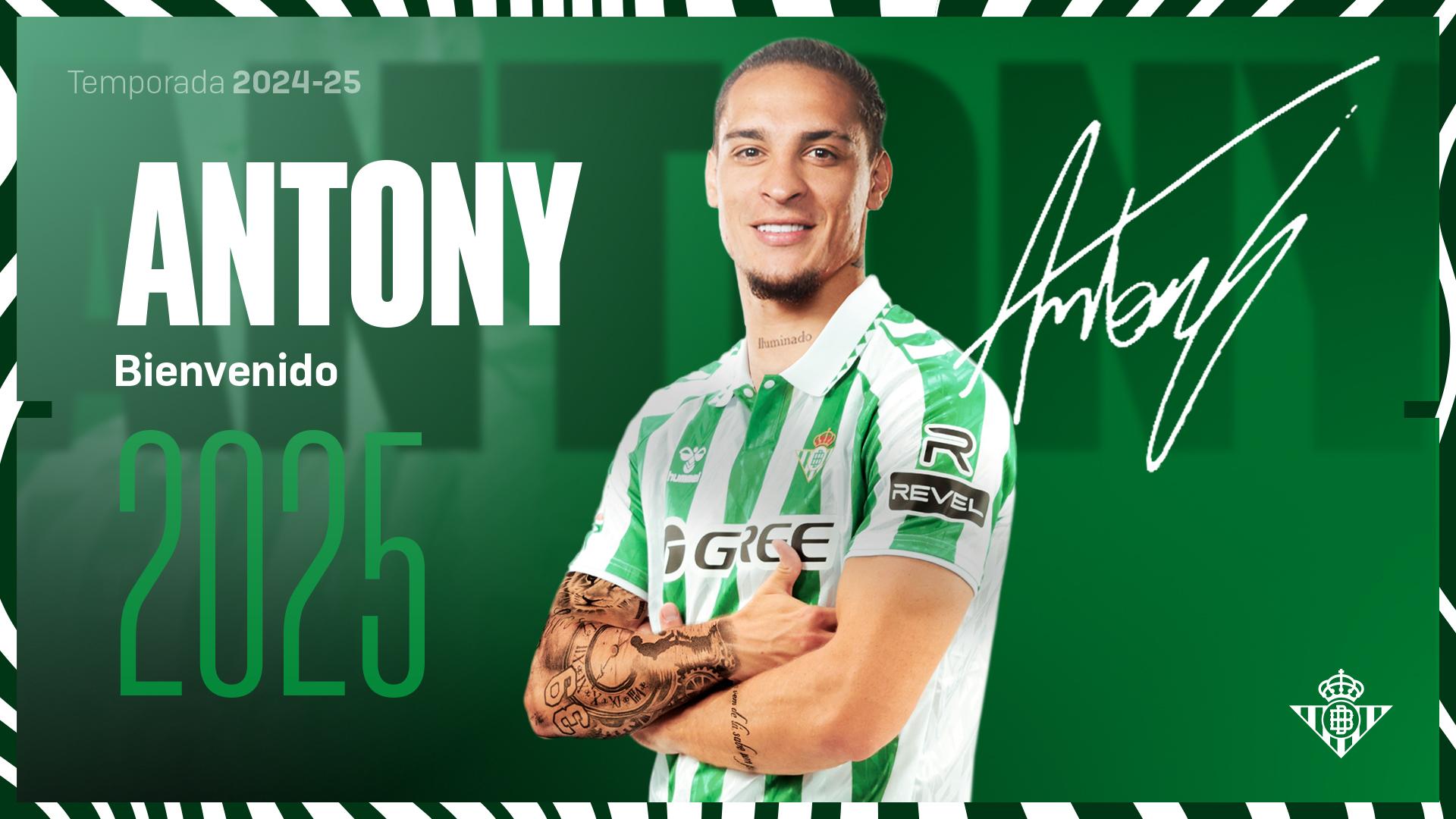 El Real Betis y el Manchester United acuerdan la cesión de Antony 