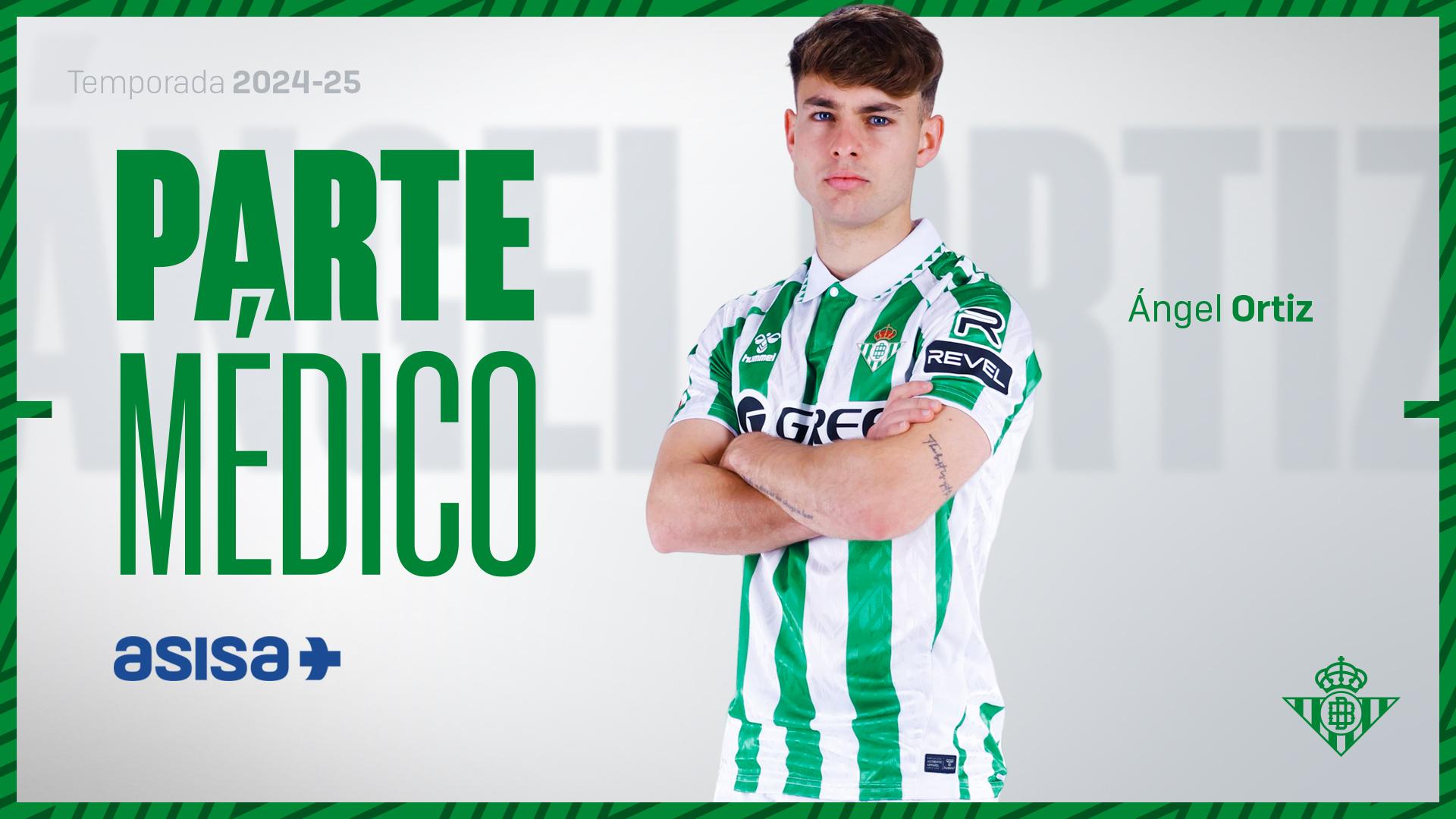 Ángel Ortiz sufre un esguince grado II postraumático del ligamento externo de su tobillo derecho