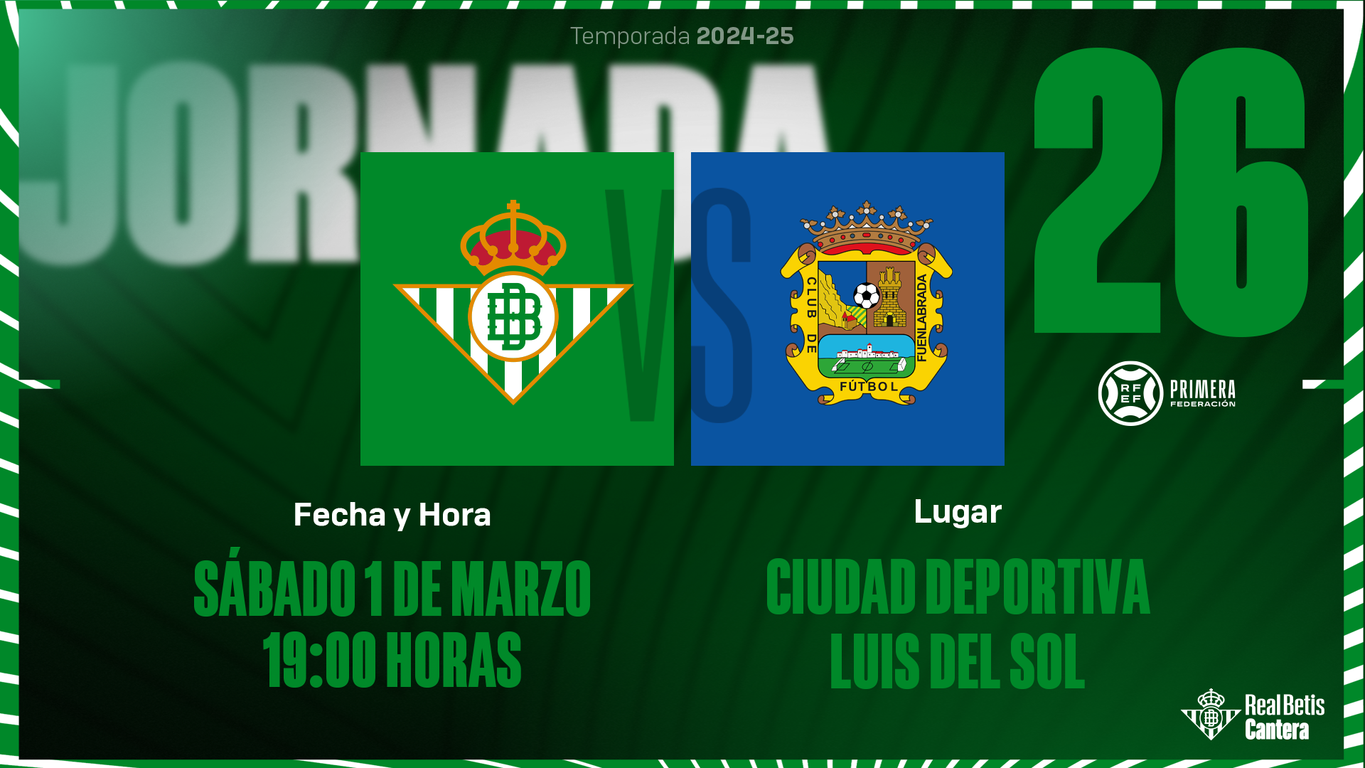 Saca ya tu entrada gratuita para animar al Betis Deportivo contra el CF Fuenlabrada