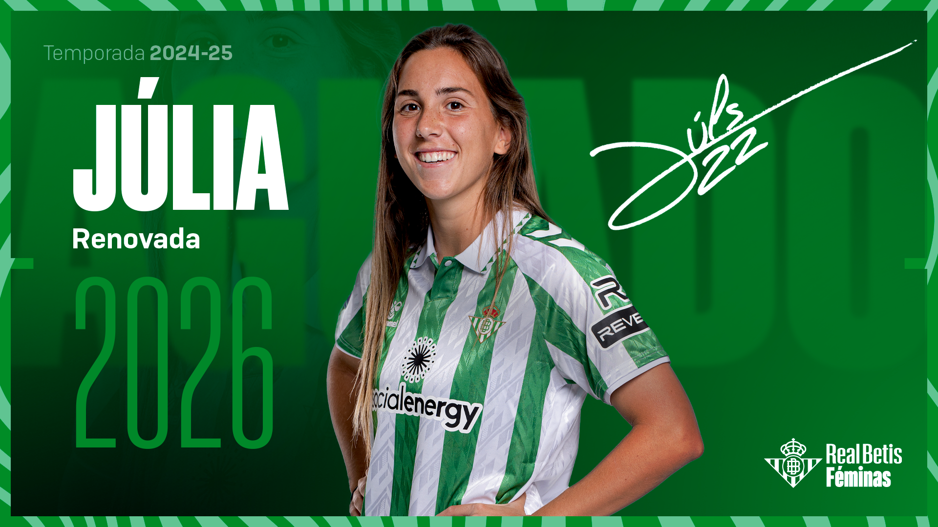 Júlia Aguado amplía su contrato con el Real Betis Féminas hasta 2026