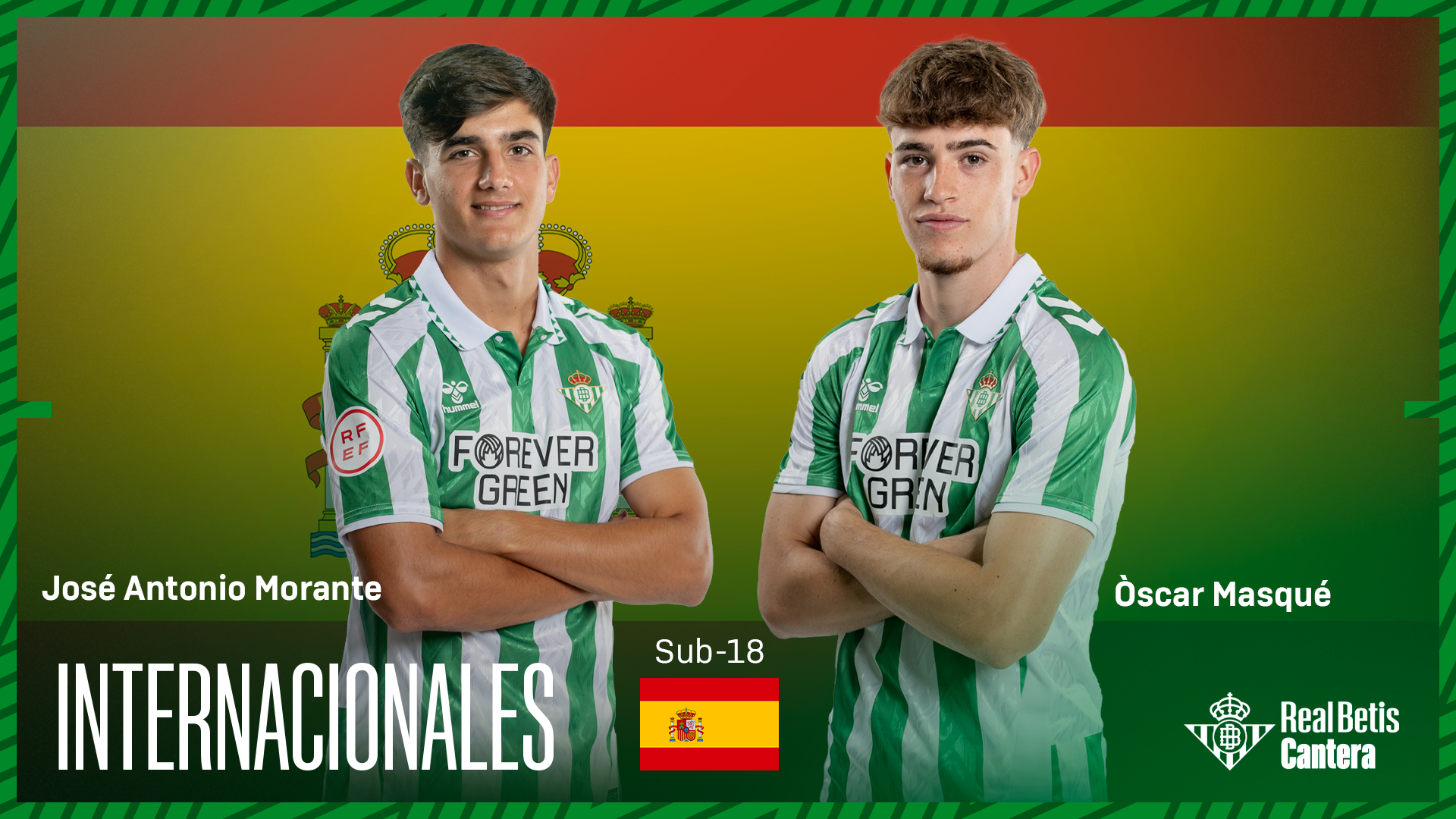 José Antonio Morante y Òscar Masqué, convocados por la Selección Española sub-18
