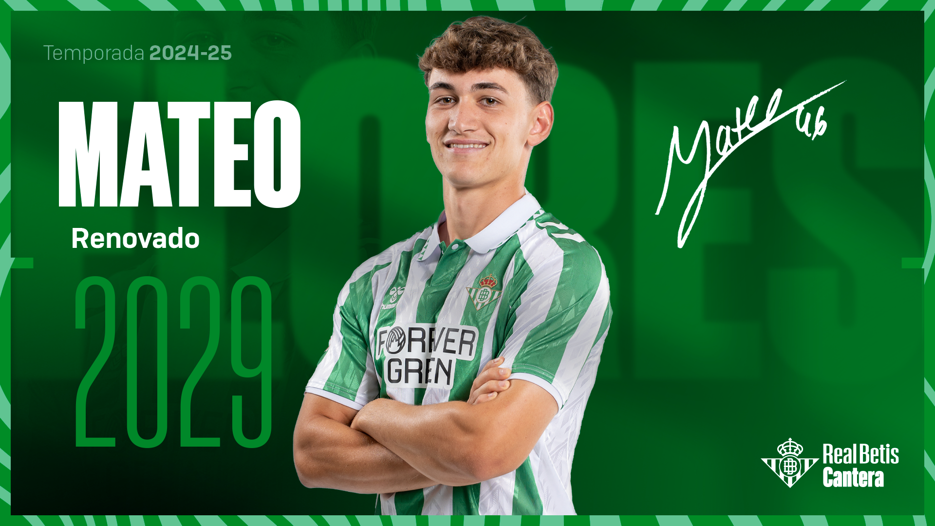 El Real Betis renueva a Mateo Flores hasta 2029