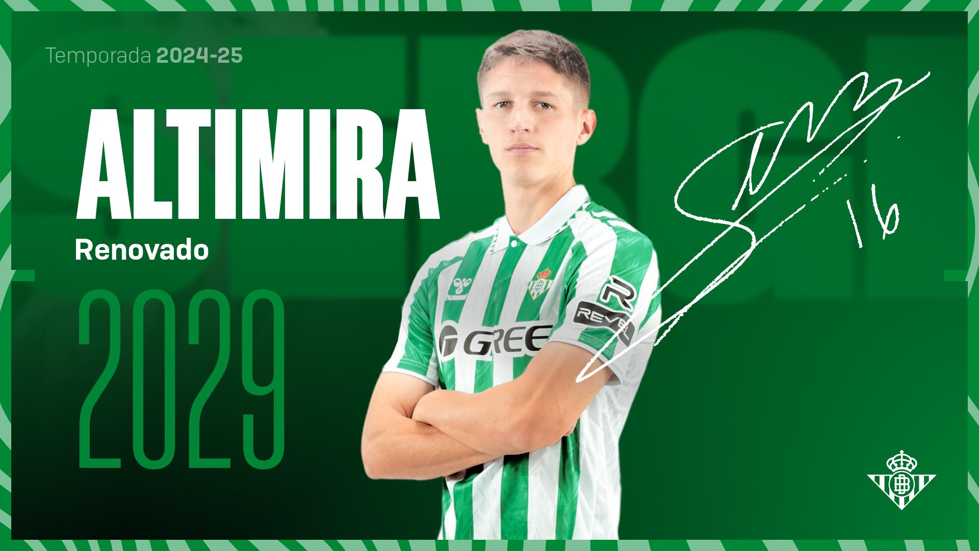 Sergi Altimira renueva su contrato con el Real Betis