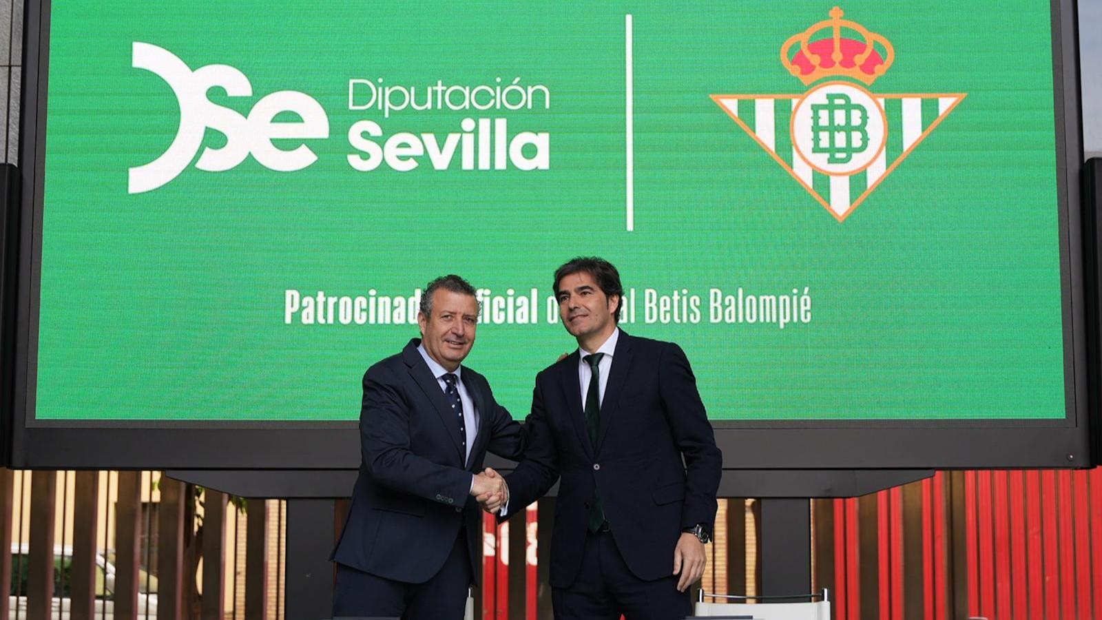La Diputación y el Real Betis firman un acuerdo de patrocinio para fortalecer los vínculos del Club con la provincia