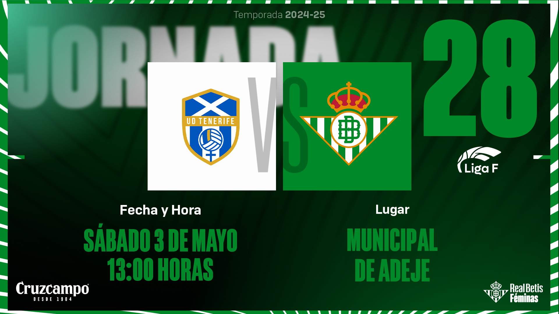 Costa Adeje Tenerife - Real Betis Féminas, sábado 3 de mayo a las 13:00 horas