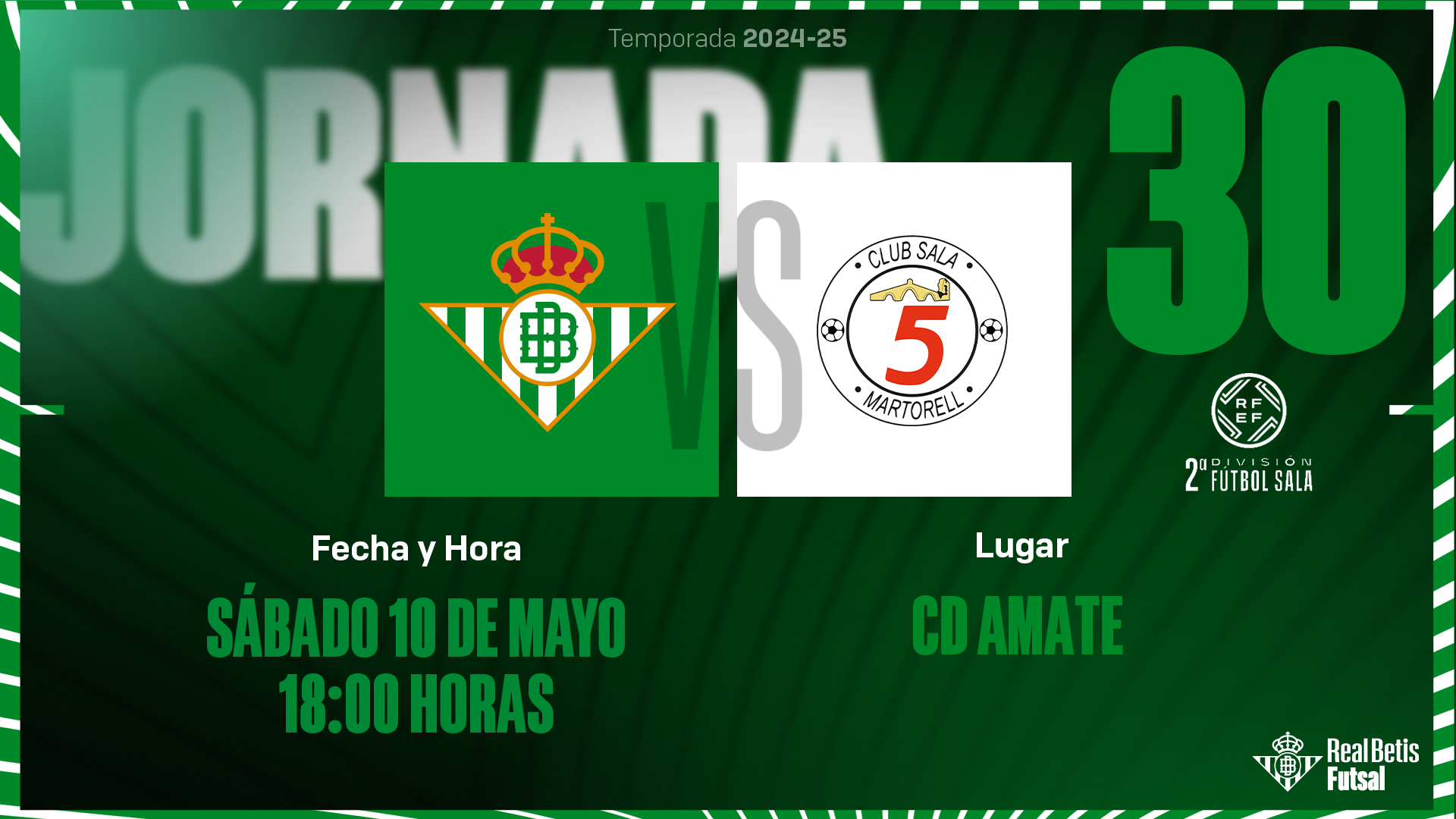 Real Betis Futsal-Sala 5 Martorell, sábado 10 de mayo a las 18:00 horas