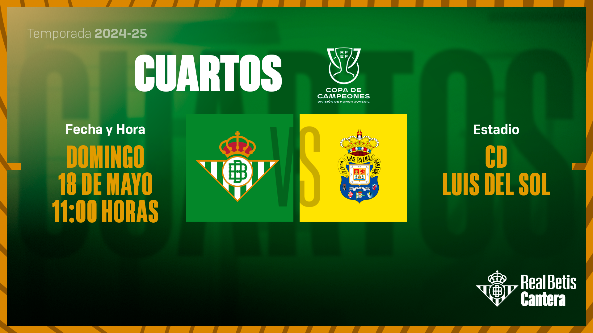 La vuelta de los cuartos de la Copa de Campeones, el domingo 18 de mayo a las 11:00 horas