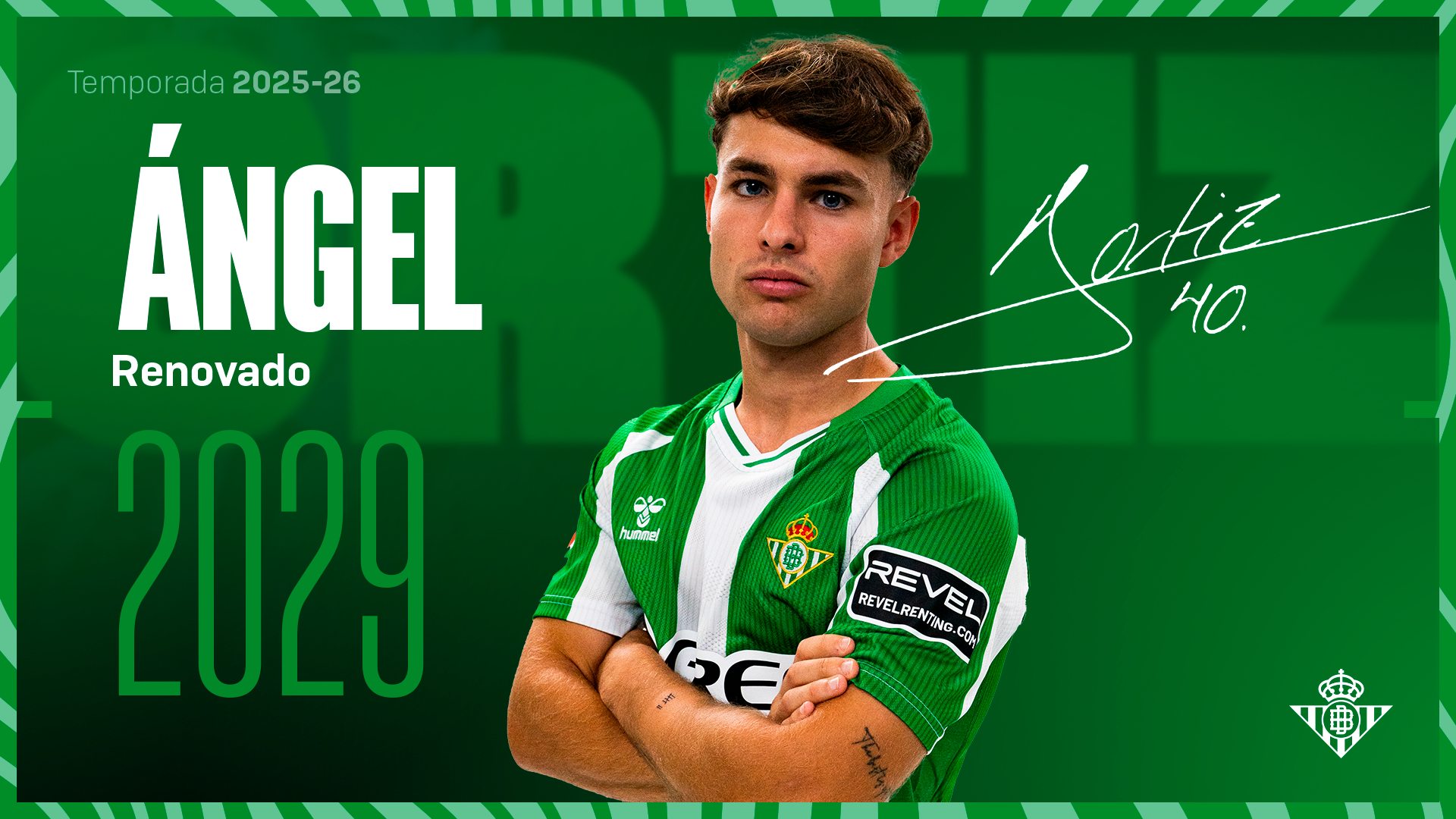Ángel Ortiz renueva su contrato con el Real Betis 