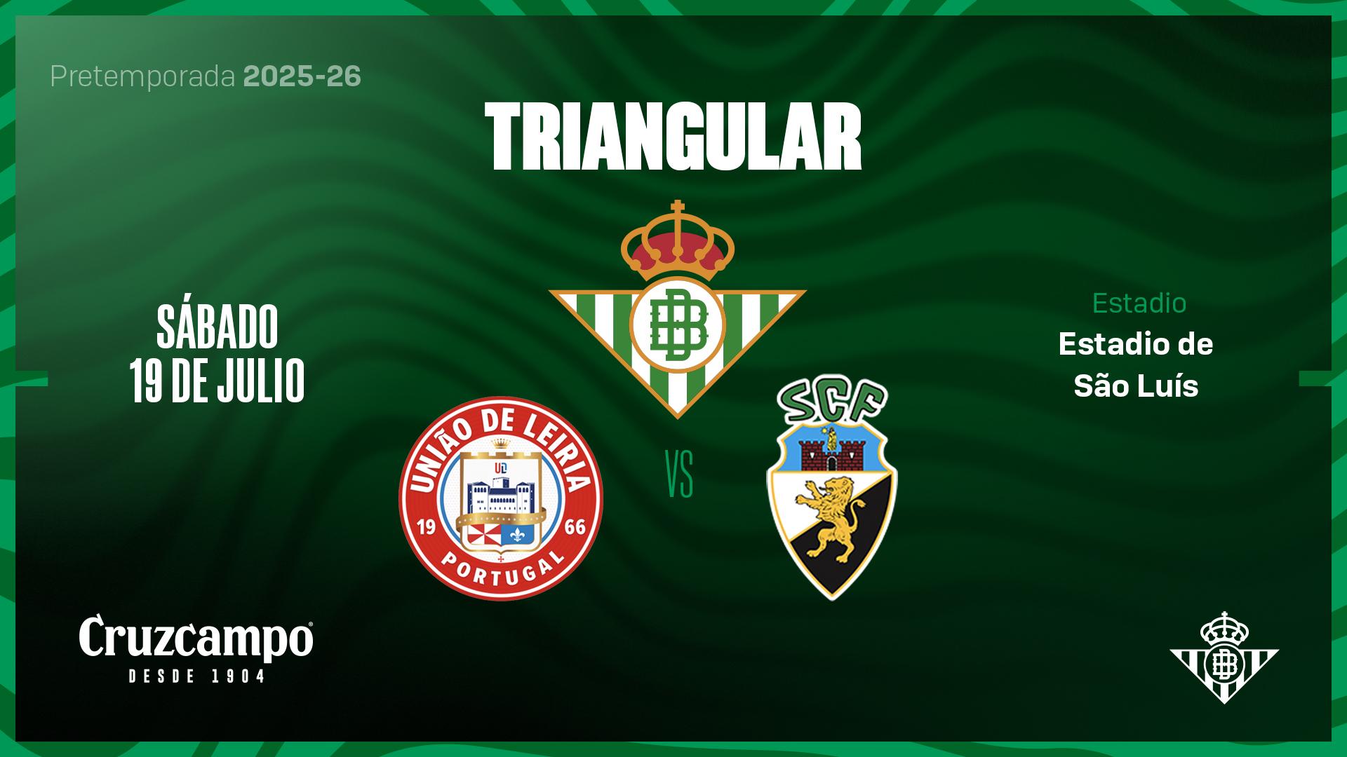 El Real Betis participará en un triangular en Faro ante UD Leiria y SC Farense