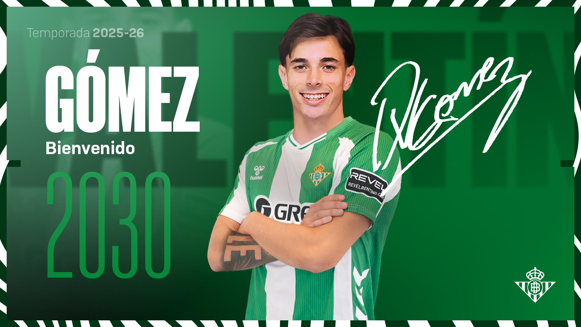 Valentín Gómez firma por el Real Betis hasta 2030 