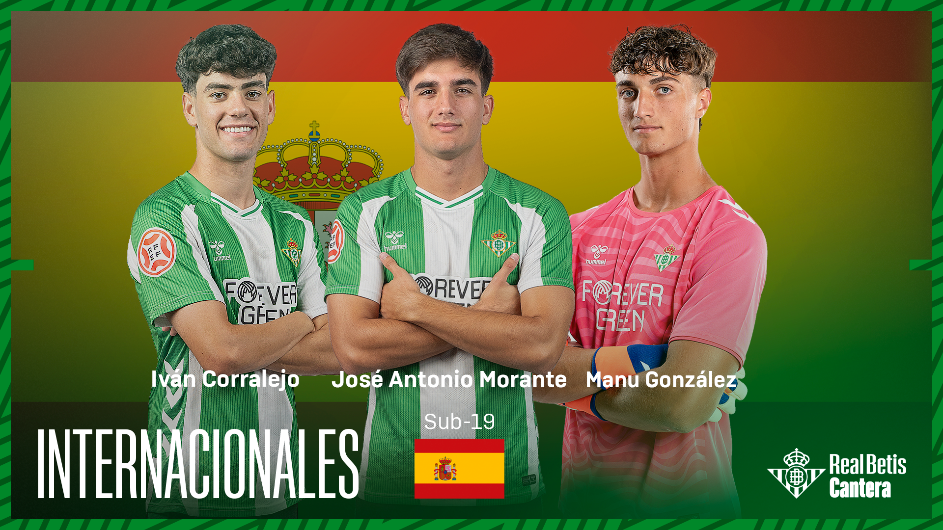 Morante, Corralejo y Manu González, convocados por la Selección Española sub-19