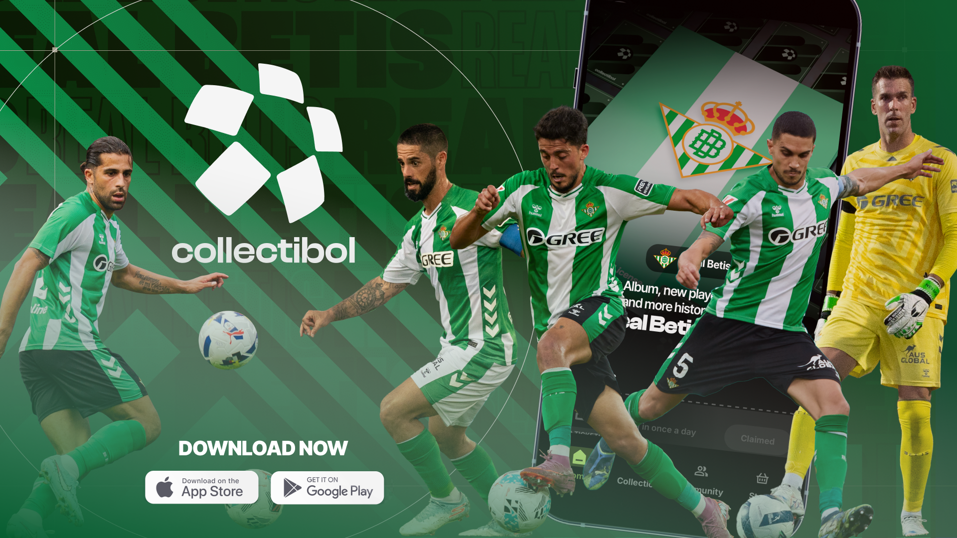 El Real Betis lanza su álbum oficial de cartas digitales en Collectibol 