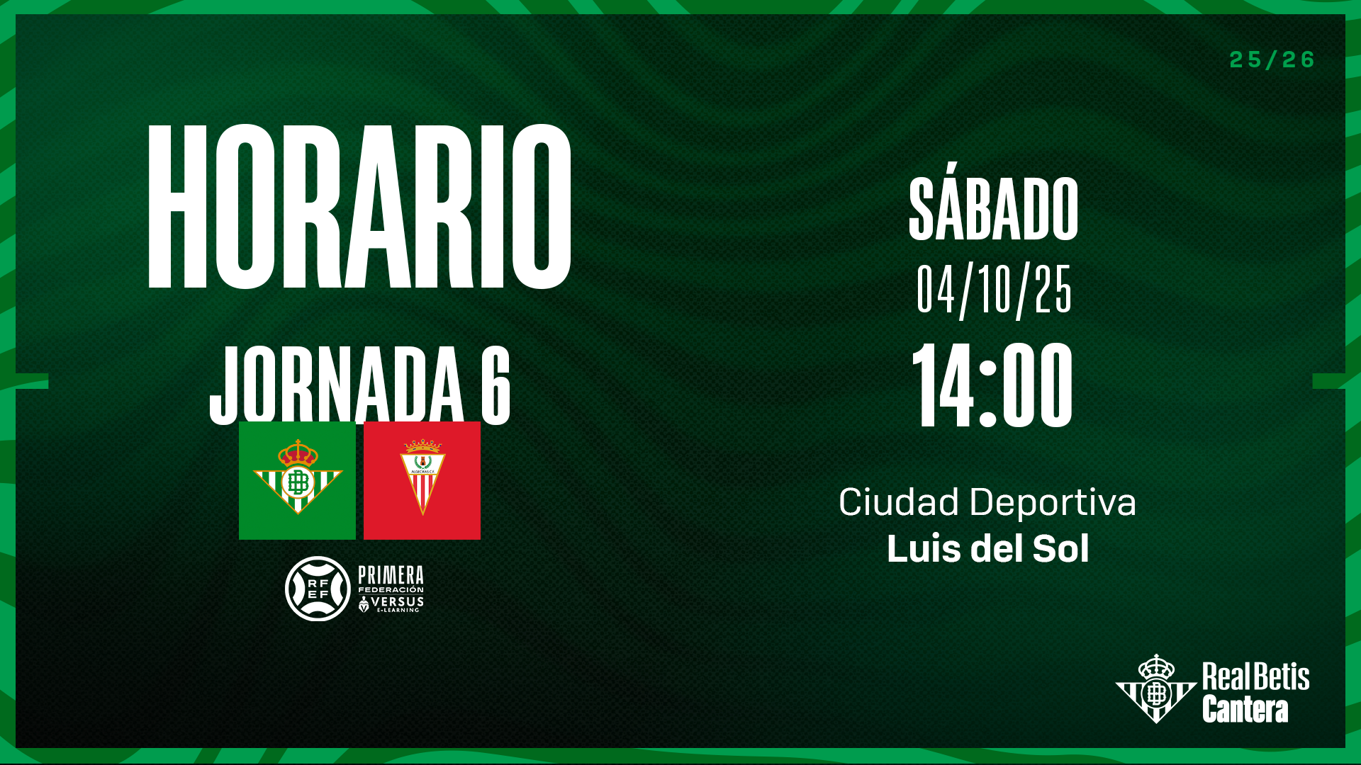 Saca ya tu entrada gratuita para animar al Betis Deportivo frente al Algeciras CF