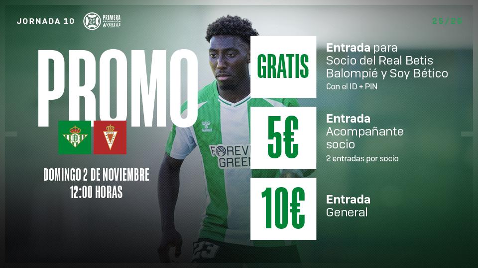 Saca ya tu entrada gratuita para animar al Betis Deportivo contra el Real Murcia CF