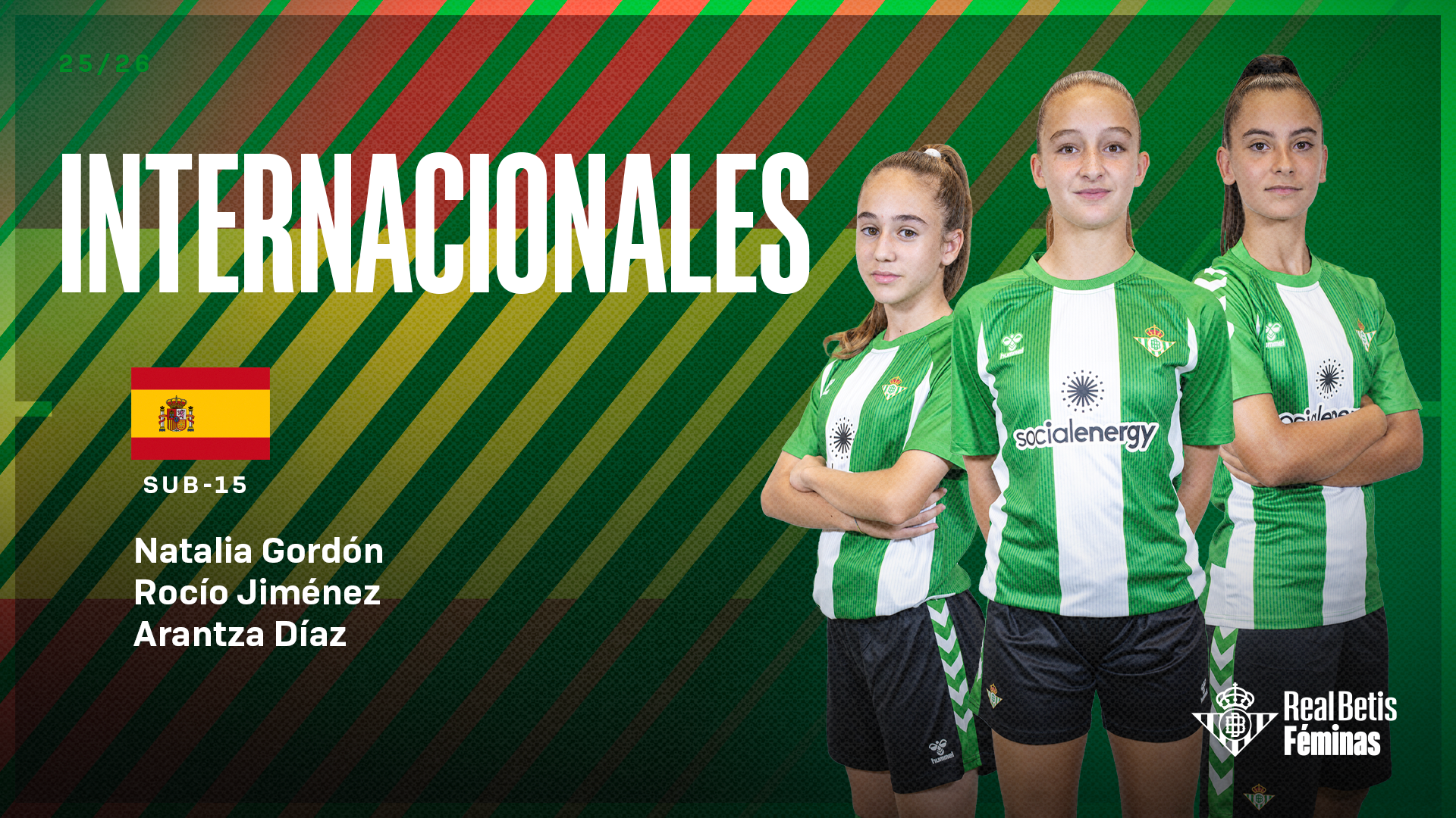 Natalia Gordón, Rocío Jiménez y Arantza Díaz, convocadas con la selección española sub-15 para el Torneo de Desarrollo UEFA
