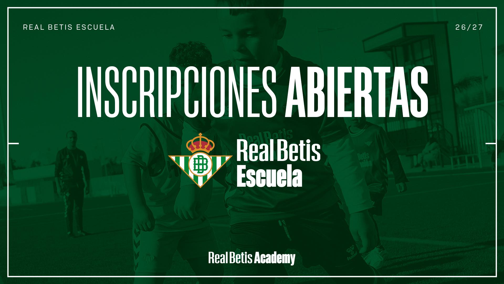 Abre el plazo de inscripción de la Escuela Betis 2026-27